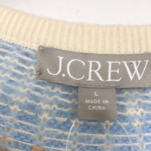 NWT J.CREW Fair Isle cardigan sweater in brushed yarn - Picture 8 of 12